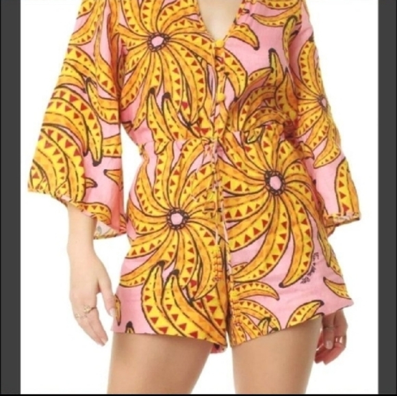 farm Rio Banana Print Romper - Picture 1 of 5